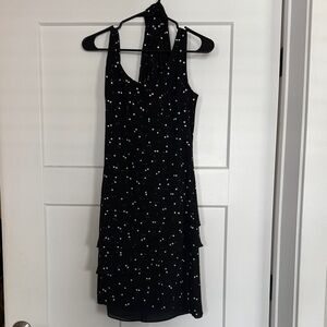 Kay Unger Black Dress with White Dots
